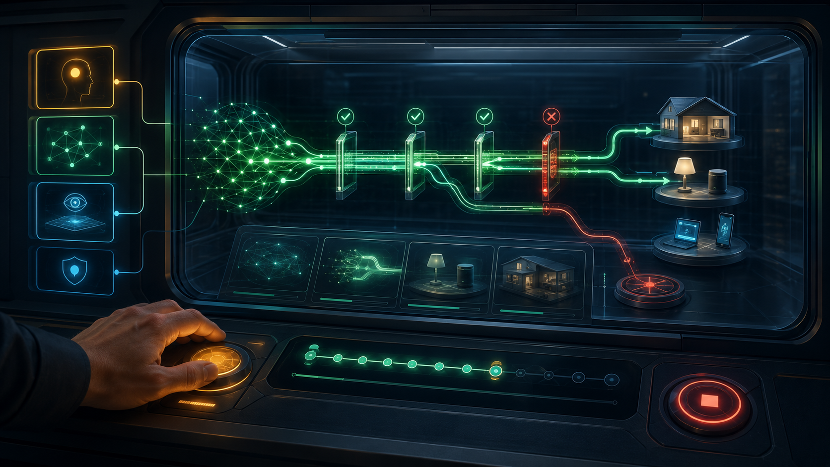 Human-directed autonomy balancing intent, permissions, previews, bounded actions, telemetry, and escalation.
