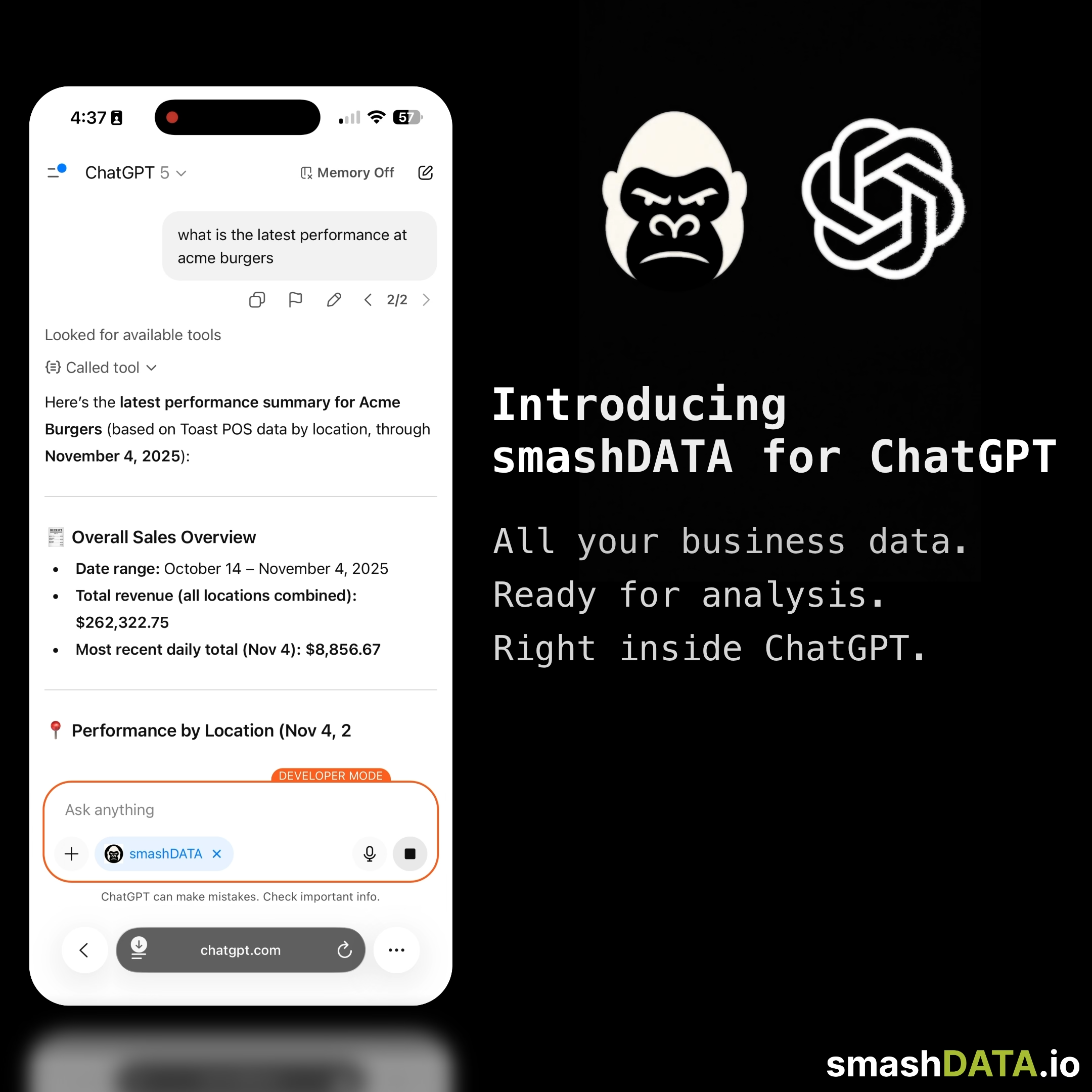 smashDATA in ChatGPT - Coming in 2026